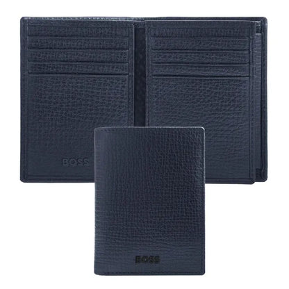 HUGO BOSS, Kartenetui mit Umschlag, Grid, Navy