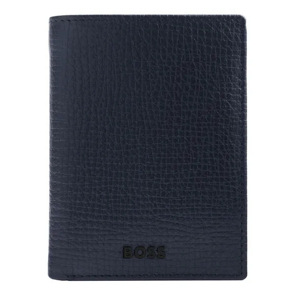 HUGO BOSS, Kartenetui mit Umschlag, Grid, Navy