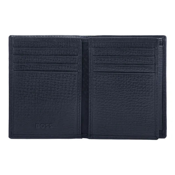 HUGO BOSS, Kartenetui mit Umschlag, Grid, Navy