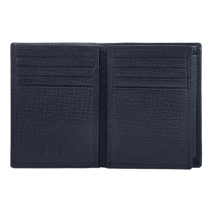 HUGO BOSS, Kartenetui mit Umschlag, Grid, Navy