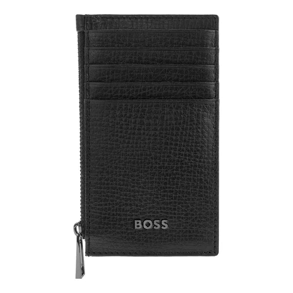 Porte-cartes HUGO BOSS Double B Saffiano, bronze