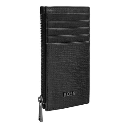 Porte-cartes HUGO BOSS Double B Saffiano, bronze