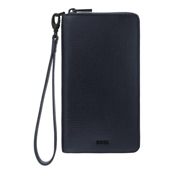 Porte-cartes HUGO BOSS Double B Saffiano, bronze