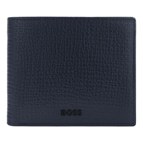 HUGO BOSS, Brieftasche & geldbörse mit Klappe, Grid, Navy