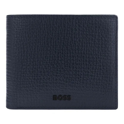 HUGO BOSS, Brieftasche & geldbörse mit Klappe, Grid, Navy