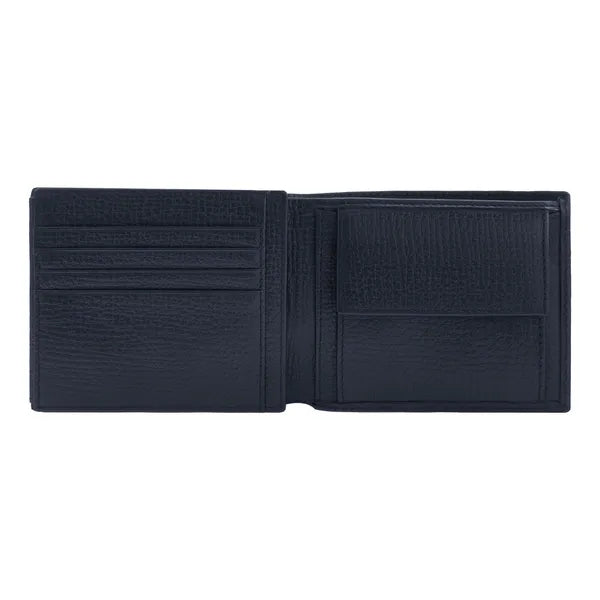 HUGO BOSS, Brieftasche & geldbörse mit Klappe, Grid, Navy