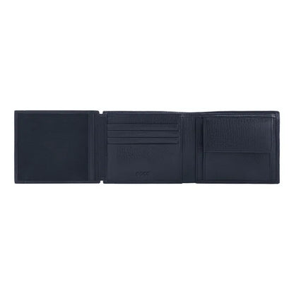 HUGO BOSS, Brieftasche & geldbörse mit Klappe, Grid, Navy