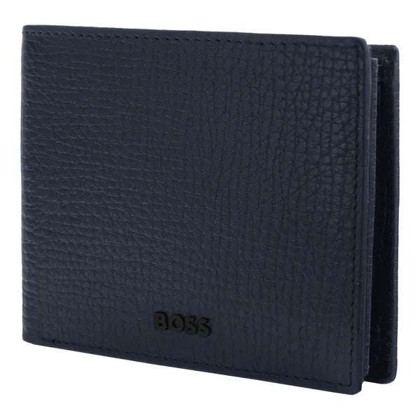 HUGO BOSS, Brieftasche & geldbörse mit Klappe, Grid, Navy