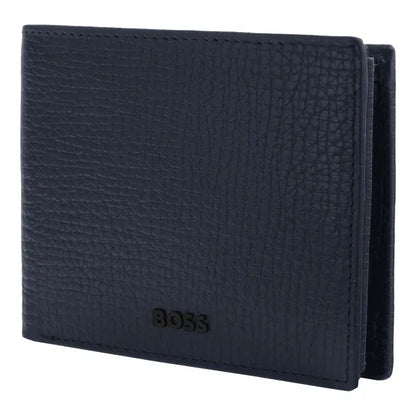 HUGO BOSS, Brieftasche & geldbörse mit Klappe, Grid, Navy