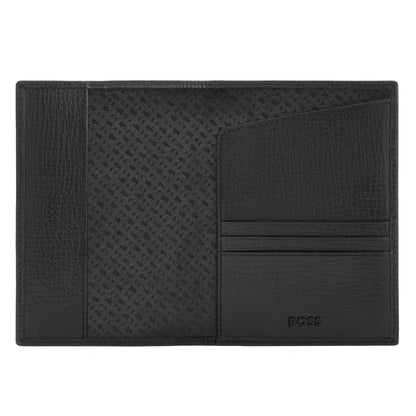 Porte-cartes HUGO BOSS Double B Saffiano, bronze