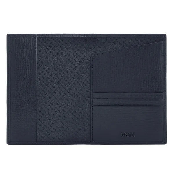 Porte-cartes HUGO BOSS Double B Saffiano, bronze