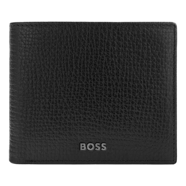 HUGO BOSS, Brieftasche mit Klappe, Grid, Black