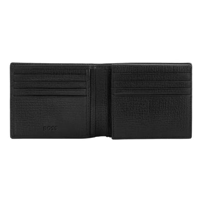 HUGO BOSS, Brieftasche mit Klappe, Grid, Black