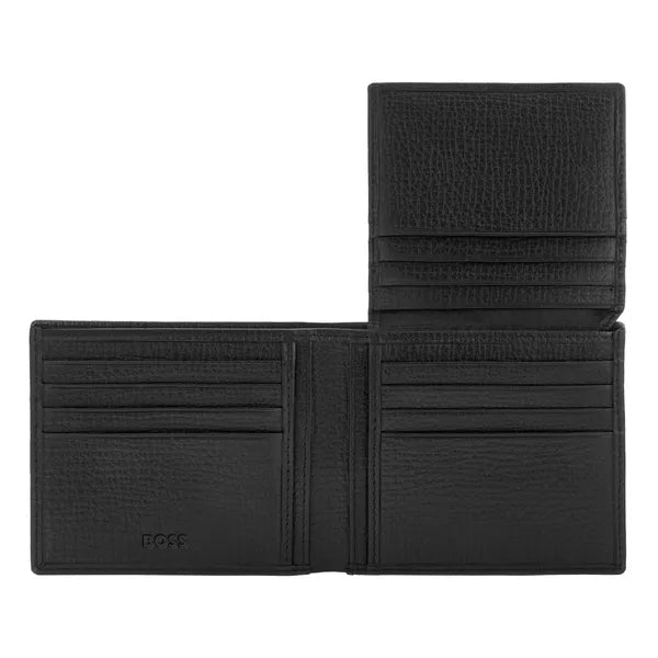 HUGO BOSS, Brieftasche mit Klappe, Grid, Black