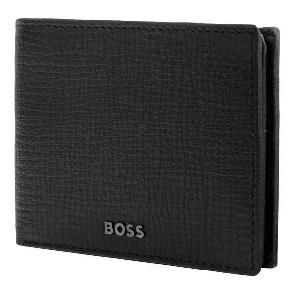 HUGO BOSS, Brieftasche mit Klappe, Grid, Black