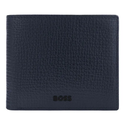 HUGO BOSS, Brieftasche mit Klappe, Grid, Navy