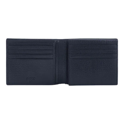 HUGO BOSS, Brieftasche mit Klappe, Grid, Navy
