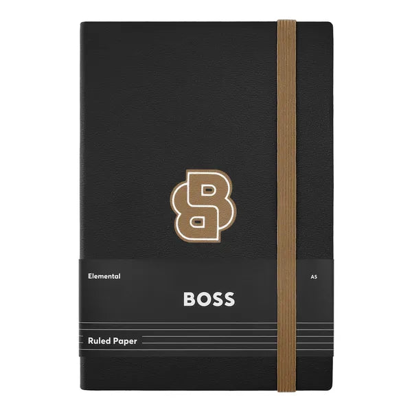 HUGO BOSS, A5 Notizbuch Varsity, Black, Lined