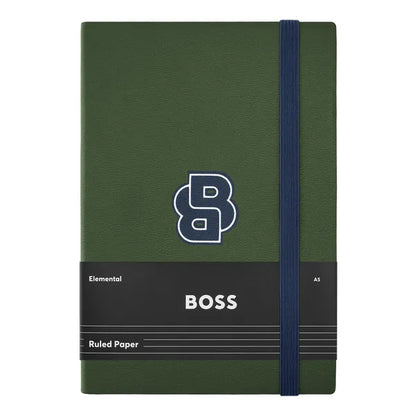 HUGO BOSS, A5 Notizbuch Varsity, Forest Green, Lined