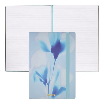HUGO BOSS, Notizbuch, A5, Holographic Flower, Light Blue