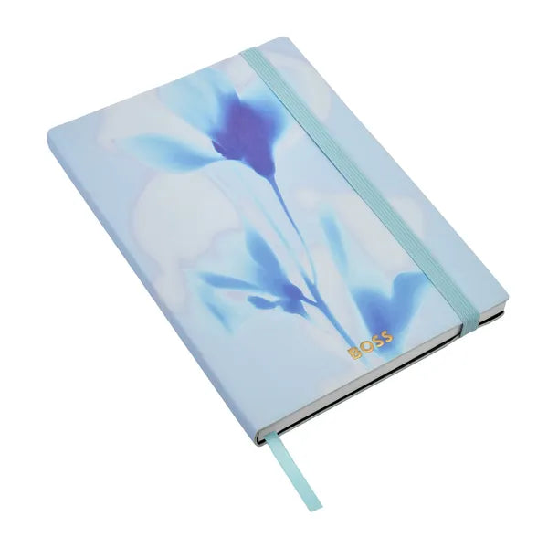 HUGO BOSS, Notizbuch, A5, Holographic Flower, Light Blue