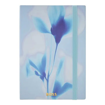 HUGO BOSS, Notizbuch, A5, Holographic Flower, Light Blue