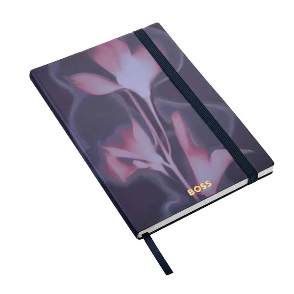 HUGO BOSS, Notizbuch, A5, Holographic Flower, Navy