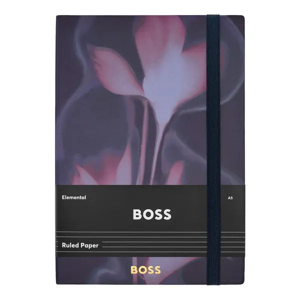 HUGO BOSS, Notizbuch, A5, Holographic Flower, Navy