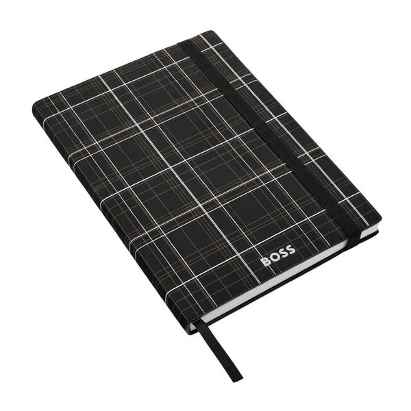 HUGO BOSS, Notizbuch, A5, Checkered, Black