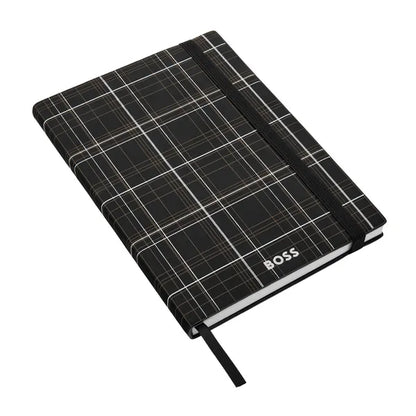 HUGO BOSS, Notizbuch, A5, Checkered, Black