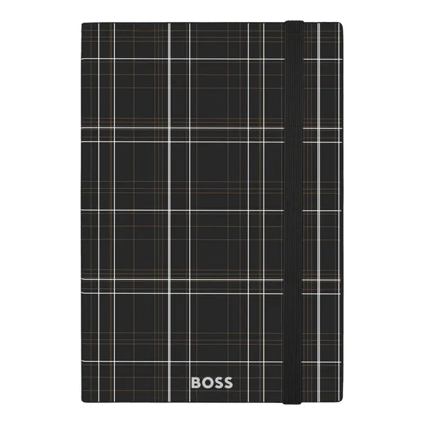 HUGO BOSS, Notizbuch, A5, Checkered, Black