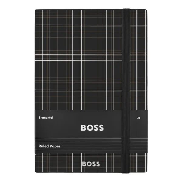 HUGO BOSS, Notizbuch, A5, Checkered, Black