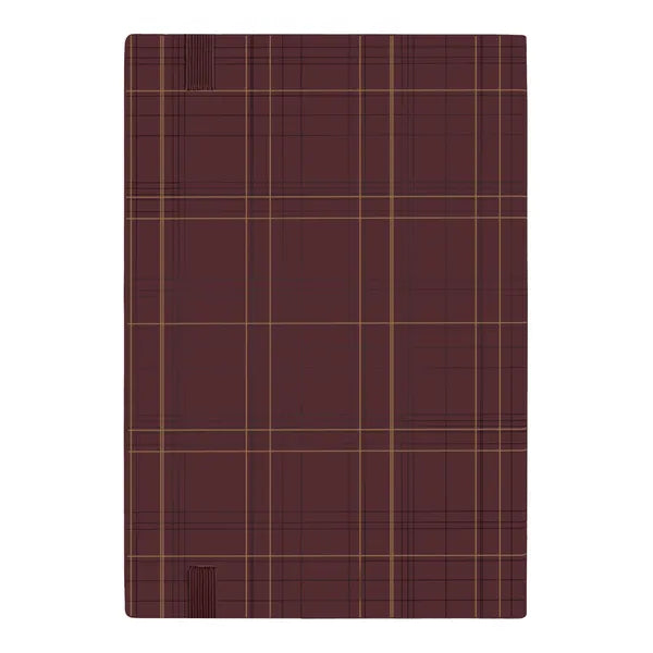 HUGO BOSS, A5 Notizbuch Checkered, Burgundy, Lined
