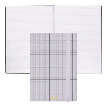 HUGO BOSS, Notizbuch, A5, Checkered, Lilac