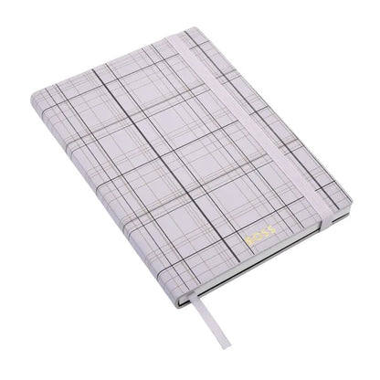 HUGO BOSS, Notizbuch, A5, Checkered, Lilac