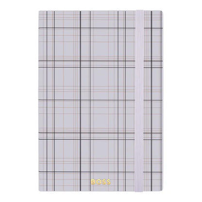 HUGO BOSS, Notizbuch, A5, Checkered, Lilac