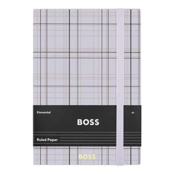 HUGO BOSS, Notizbuch, A5, Checkered, Lilac
