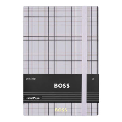 HUGO BOSS, Notizbuch, A5, Checkered, Lilac