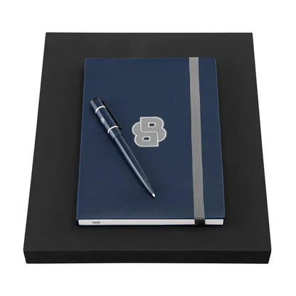 HUGO BOSS Schreibset, Navy, Kugelschreiber & Notizblock A5
