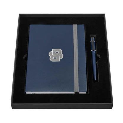 HUGO BOSS Schreibset, Navy, Kugelschreiber & Notizblock A5