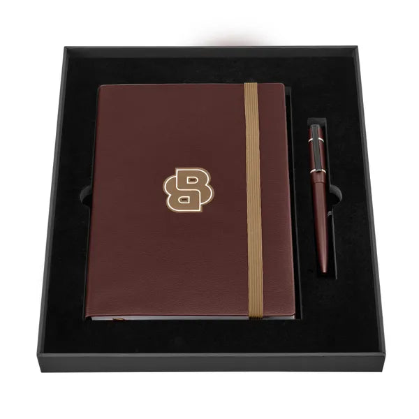 HUGO BOSS Schreibset, Burgundy, Kugelschreiber & Notizblock A5