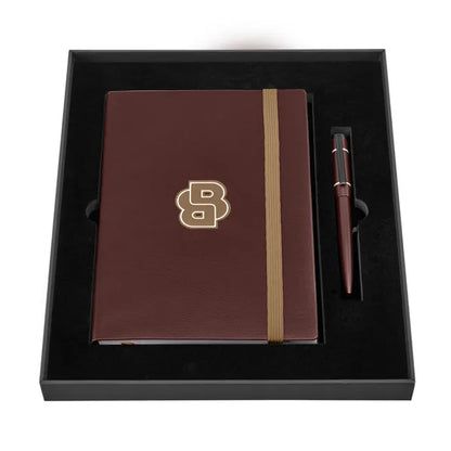 HUGO BOSS Schreibset, Burgundy, Kugelschreiber & Notizblock A5