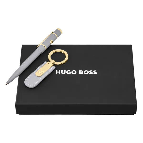 HUGO BOSS Schreibset, Lilac, Kugelschreiber & Schlüsselring