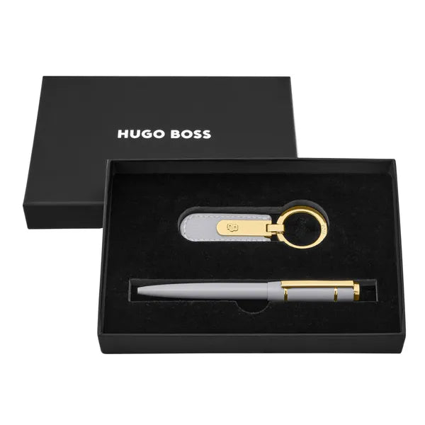 HUGO BOSS Schreibset, Lilac, Kugelschreiber & Schlüsselring