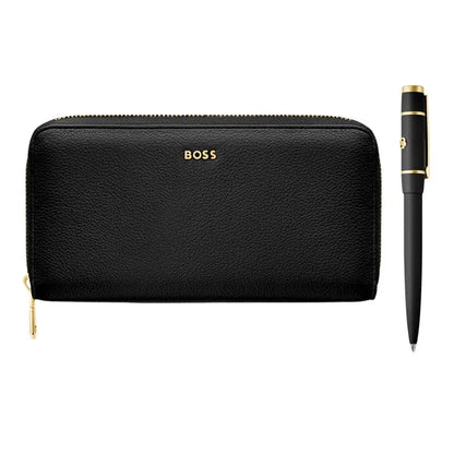 HUGO BOSS Geschenkset Black, Kugelschreiber & Brieftasche