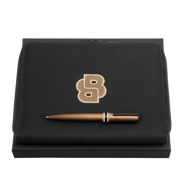 HUGO BOSS Geschenkset, Kugelschreiber & A5-Konferenzmappe
