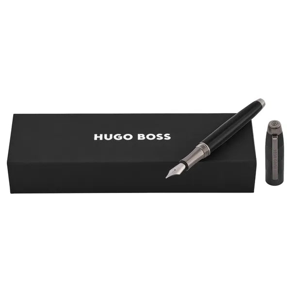 Hugo Boss, Füllfederhalter, Striato, Black