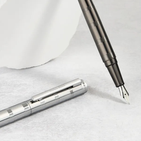 HUGO BOSS, Kugelschreiber Loop Stripes, Chrome