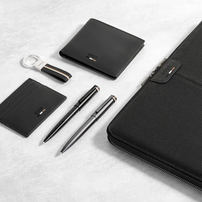 Stylo bille HUGO BOSS, Gear Brushed, noir