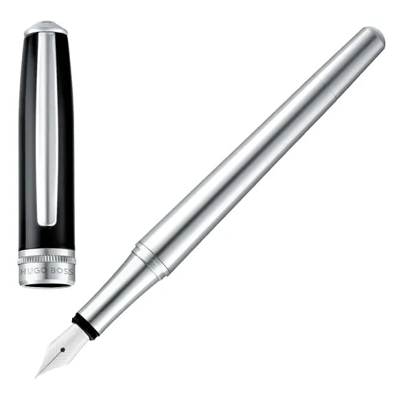 HUGO BOSS, Füller, Essential Classic, Black & Chrome
